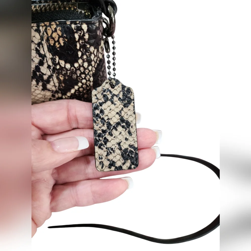 COACH Crosby Pieced Exotic Python Embossed Leather Crossbody Bag 37172 NWT - Picture 6 of 16